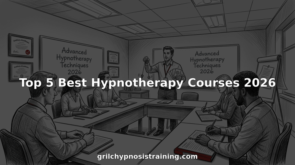 Hypnotherapy instructor teaching adult students in classroom