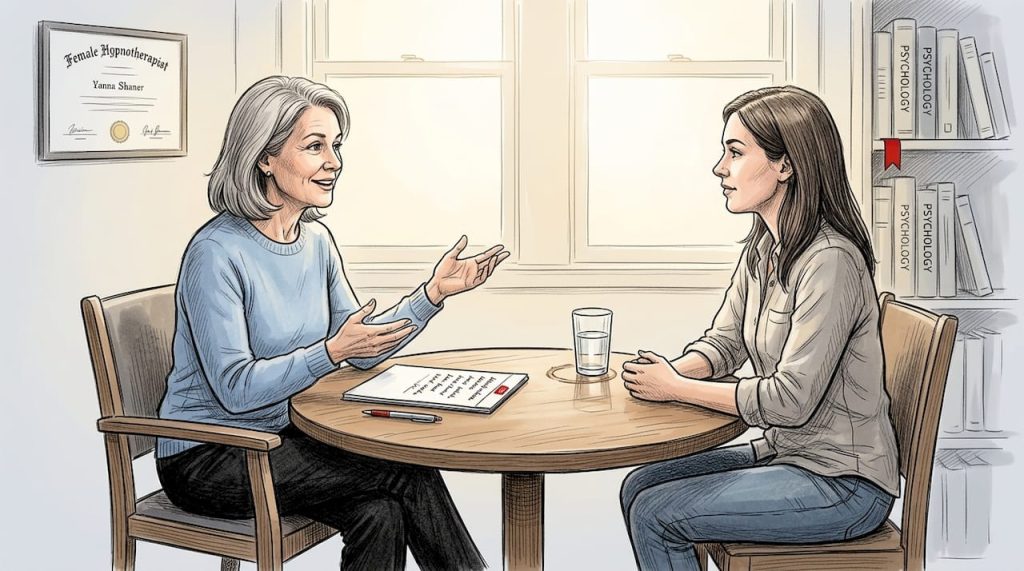 Therapist and client building rapport